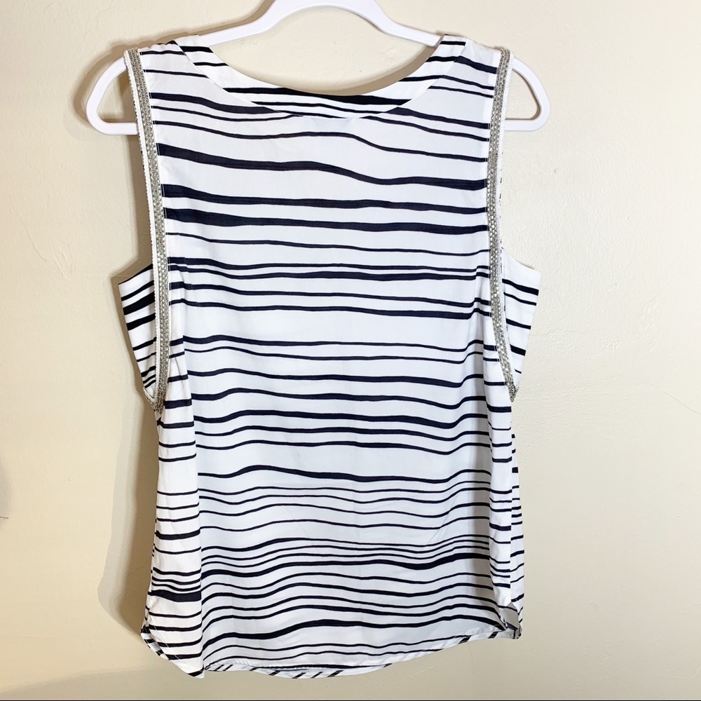 The Korner Stitch Fix Striped Embellished Top - Picture 5 of 8